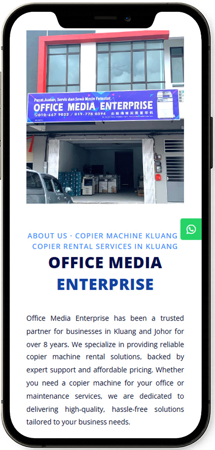 JB Web Design Portfolio Office Media Mobile