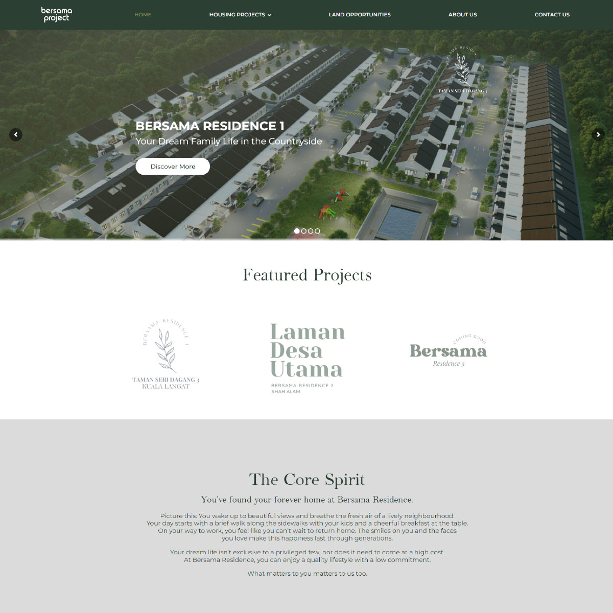 JB Web Design Bersama Project Preview