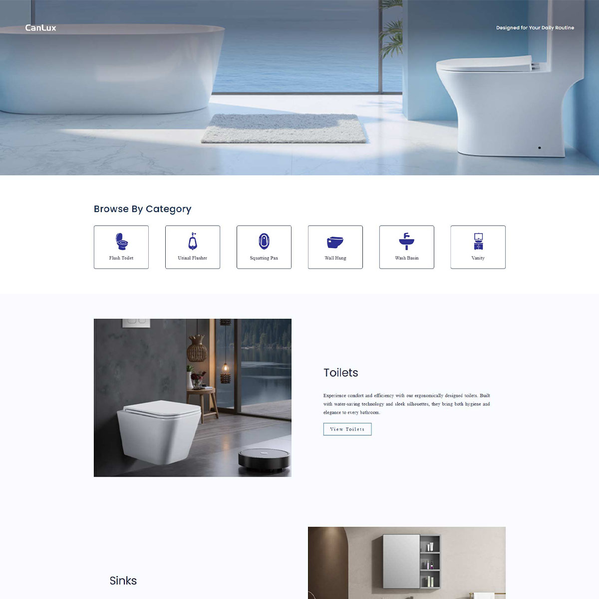JB Web Design Canlux Sanitary Preview