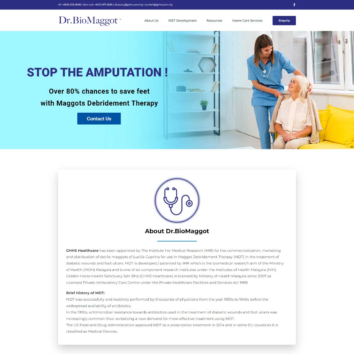 JB Web Design Dr Bio Maggot Preview