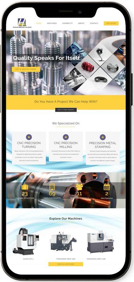 hes-industries-mobile JB Web Design HES Industries Mobile