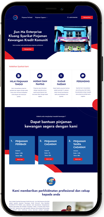 JB Web Design Jiunma Enterprise Mobile