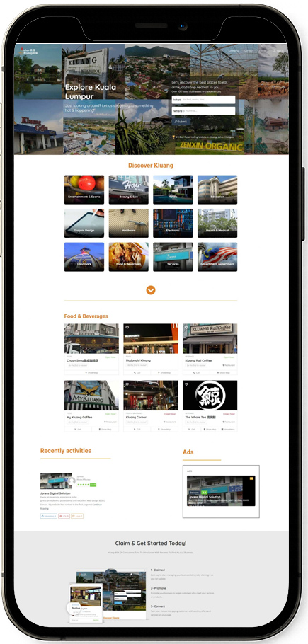 JB Web Design Johor Kluang Directory Mobile