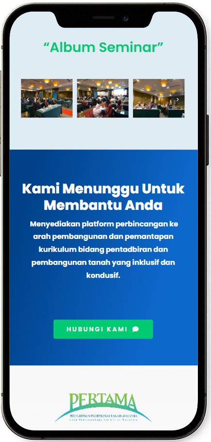 JB Web Design Portfolio Land Pertama Mobile