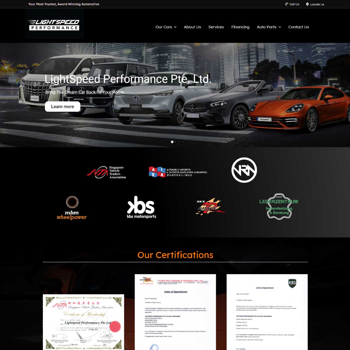 JB Web Design Light Speed Performance Preview