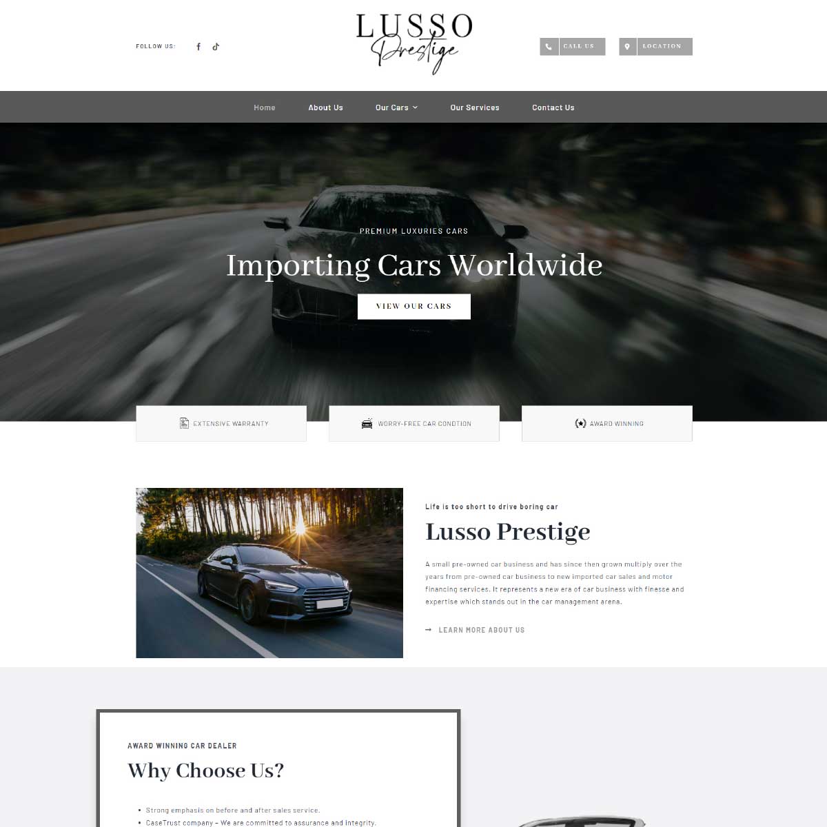 JB Web Design Lusso Prestige Preview