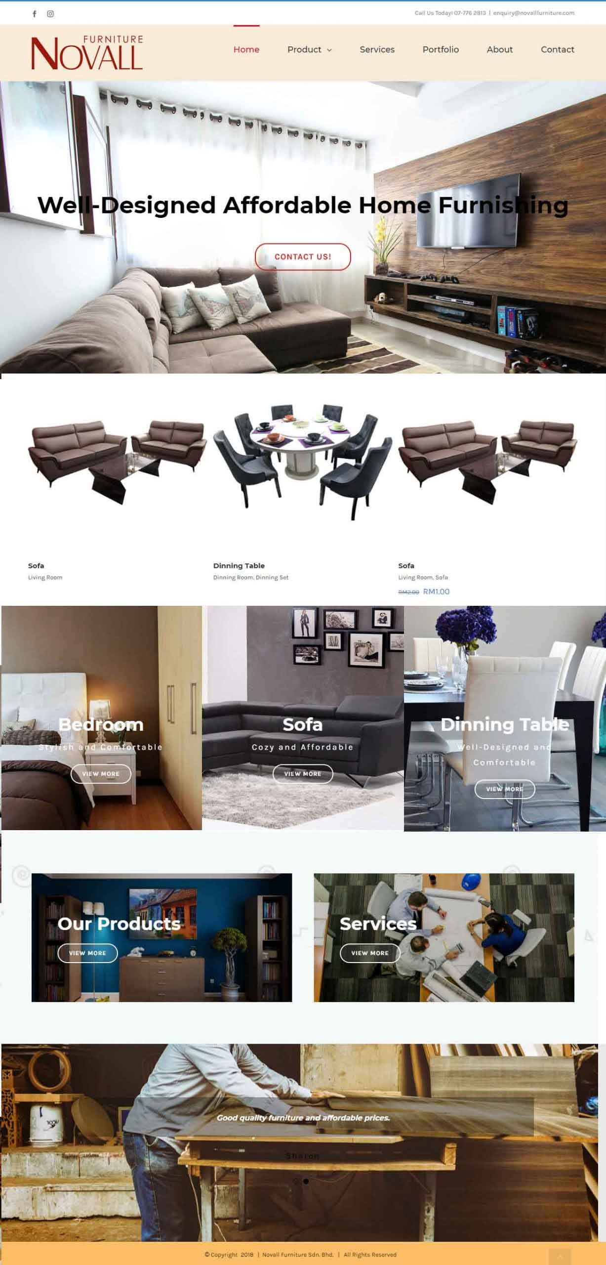 JB Web Design Novall Furniture All Scaled