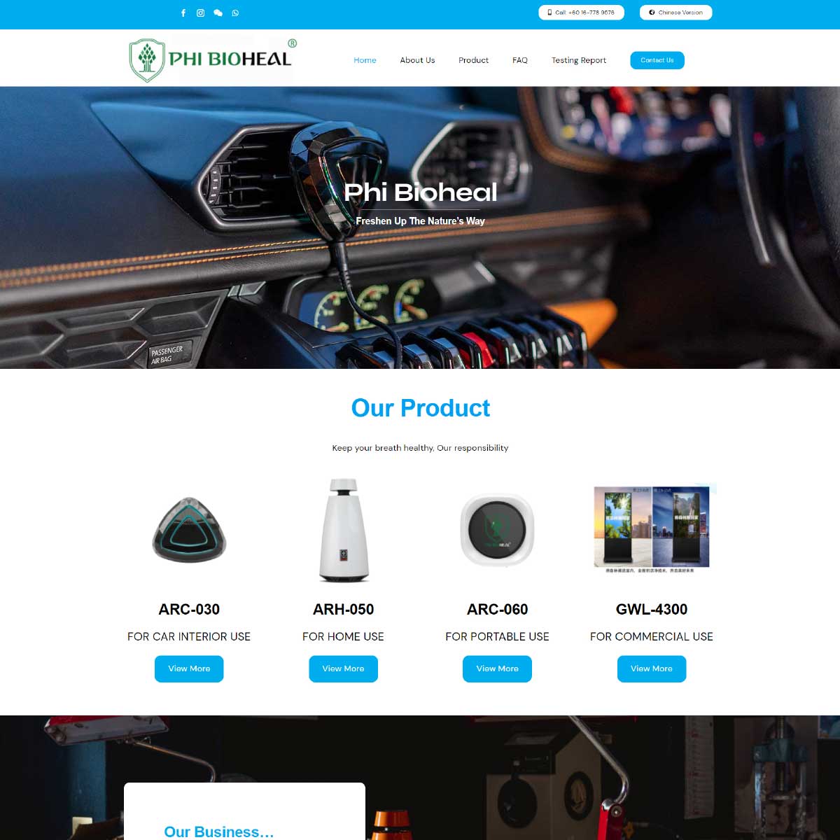 JB Web Design Phi Bioheal Preview