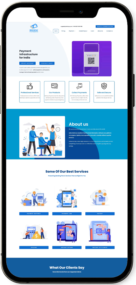 JB Web Design Reichpay Mobile