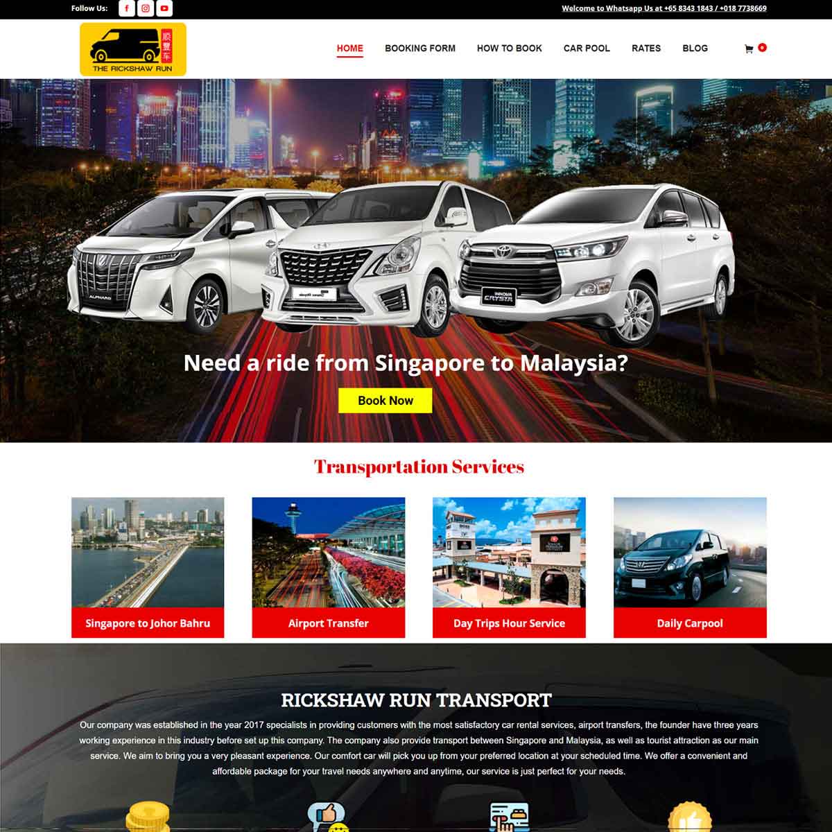 JB Web Design Rickshaw Transport Enterprise Preview