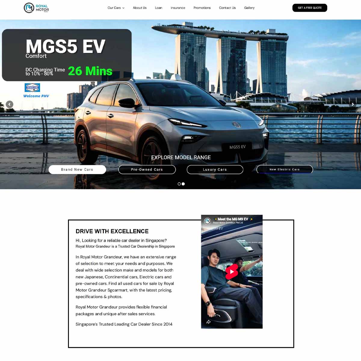 JB Web Design Royal Motor Preview