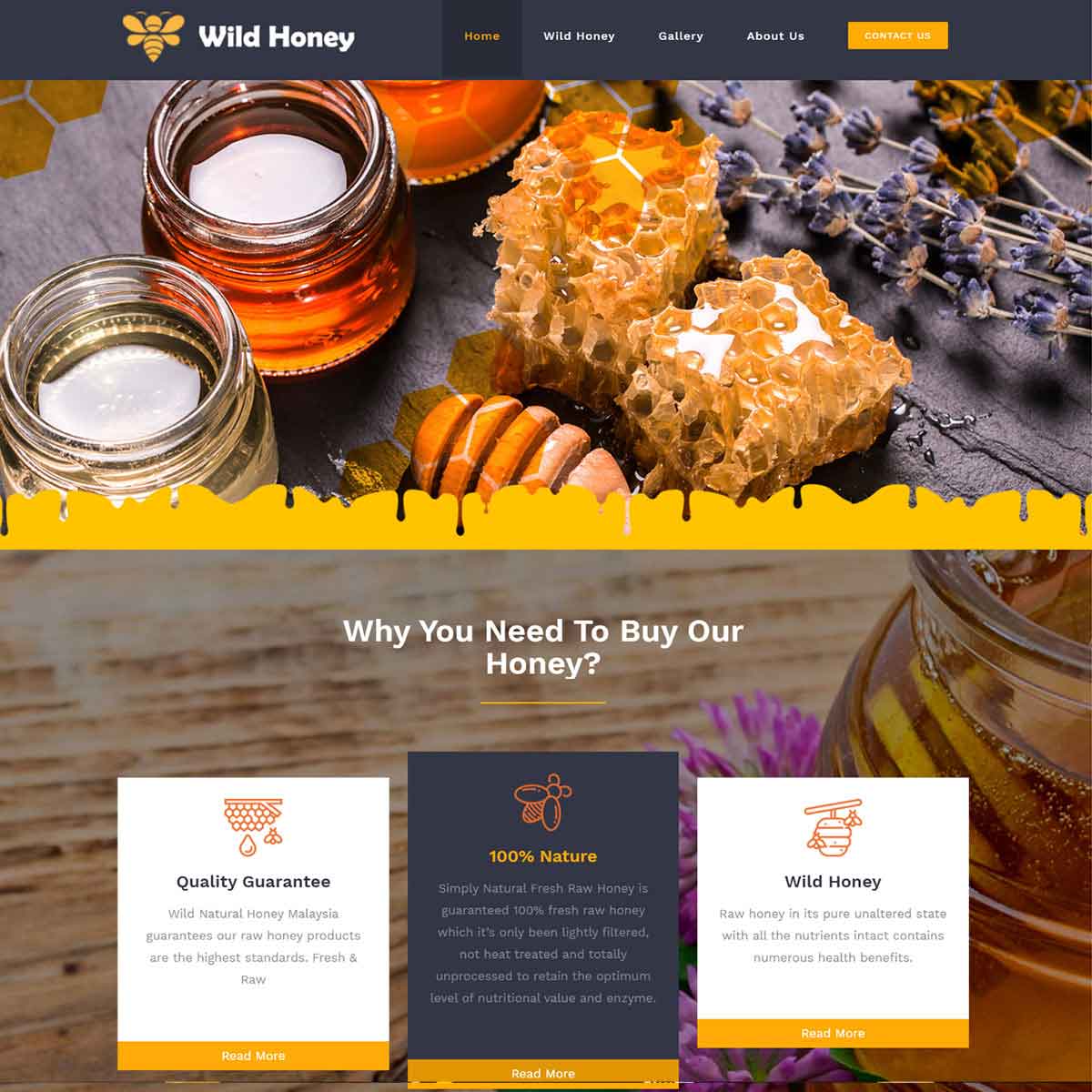 JB Web Design Wild Honey Preview