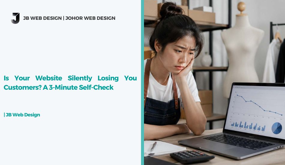 website losing customers - business owner reviewing declining website traffic