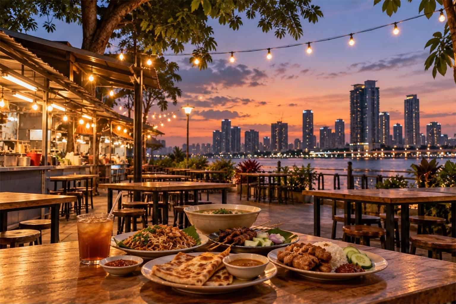 Riverside dining and food in Johor Bahru