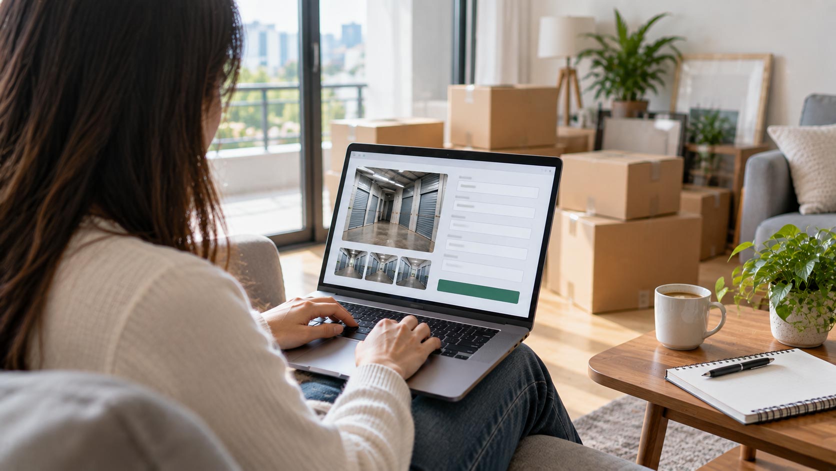 self-storage website booking form and unit availability check